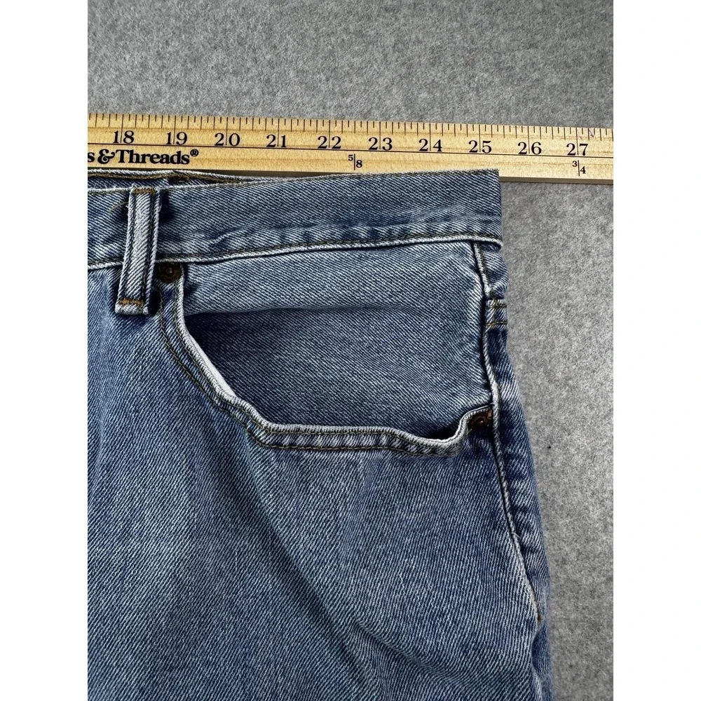 Levi's 550 Jeans Mens 50x30 Blue Relaxed Tapered Fit Light Wash Denim Casual